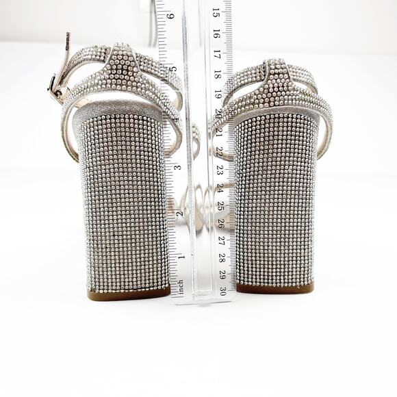 Steve Madden Silver Glitter Heels - Picture 10 of 11